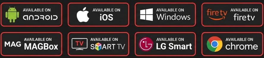 TelePlus IPTV — supported devices: Smart TV, mobile, PC, Fire Stick